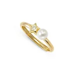 NOMINATION PEARLS LOOP ARANYOZOTT EZÜST GYŰRŰ GYÖNGGYEL ÉS CSILLAGGAL 242900/009 1033085