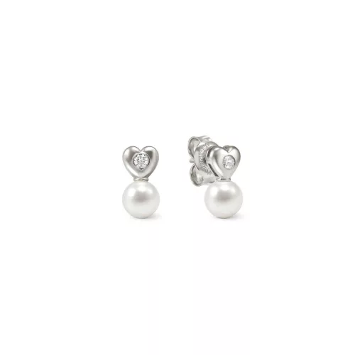 NOMINATION PEARLS LOOP EZÜST SZÍV FÜLBEVALÓ 242903/004 1033095