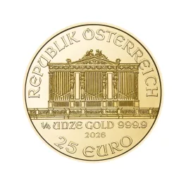   Arany érme Münze Bécsi filharmónikusok 1/4 oz 7,78 g 1980002