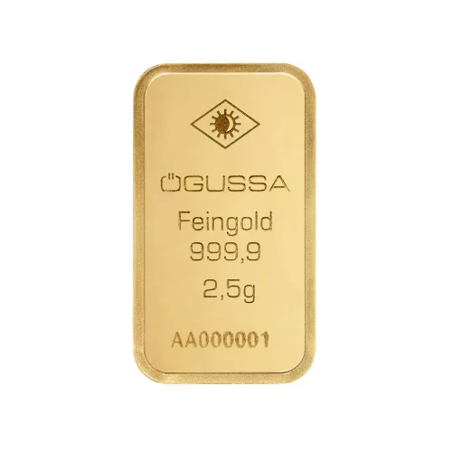 Befektetési arany Ögussa 2,5 g 1997002