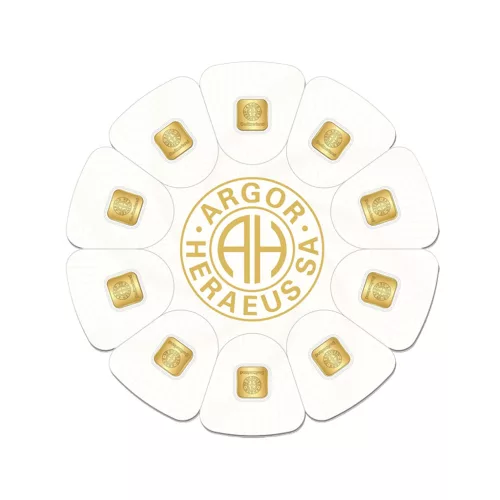 Befektetési arany Argor 10 × 1 g "virágszirom" 1998011
